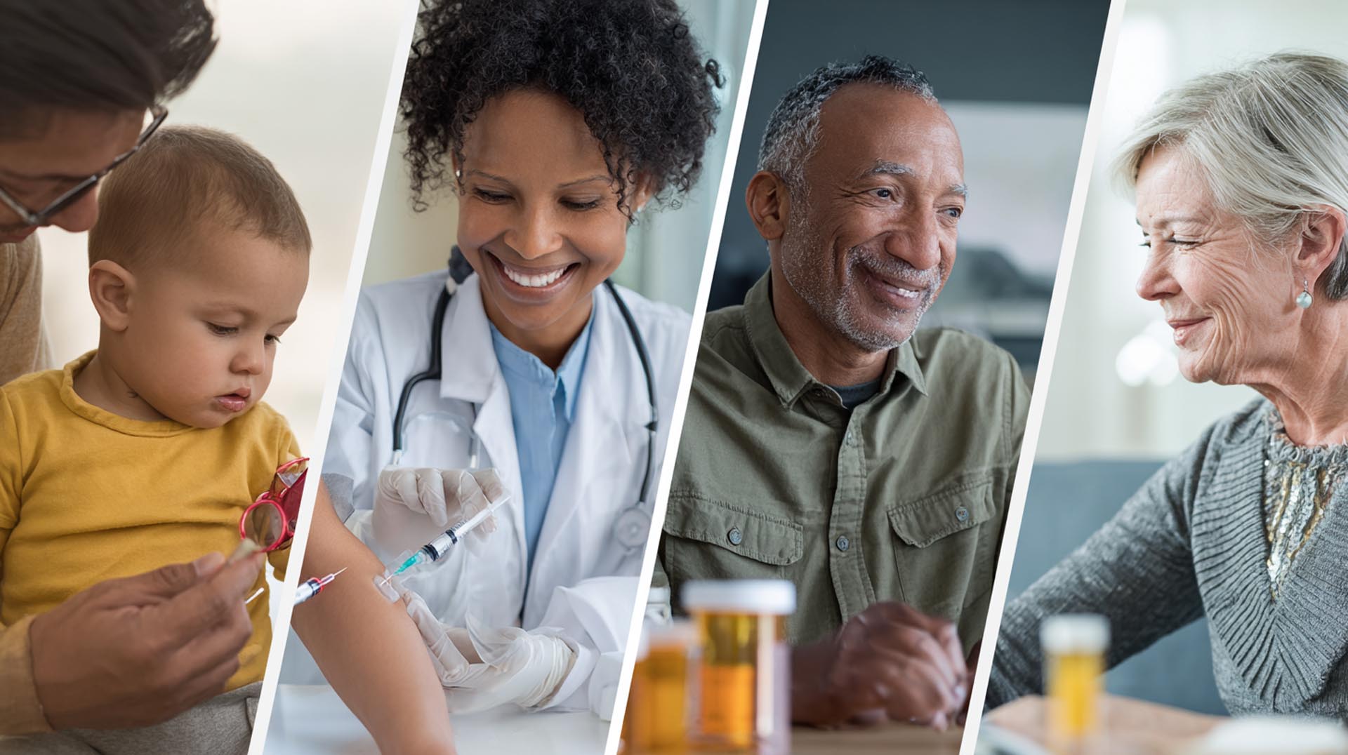  A composite image shows an FNP caring for patients of all ages, representing the across the lifespan focus of this comprehensive CE Nursing course.
