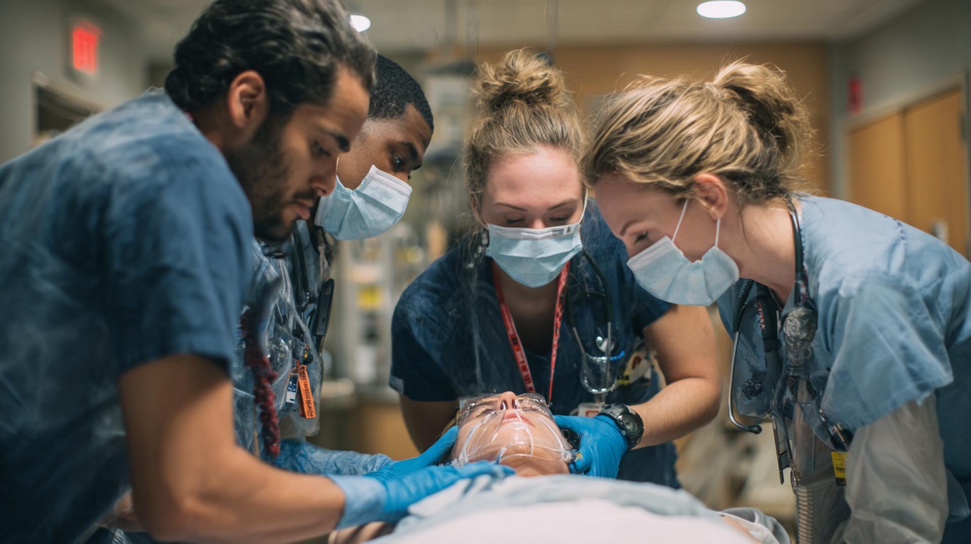  An ICU team performs prone positioning on a ventilated patient, a critical intervention from the ARDS management CE Nursing course.