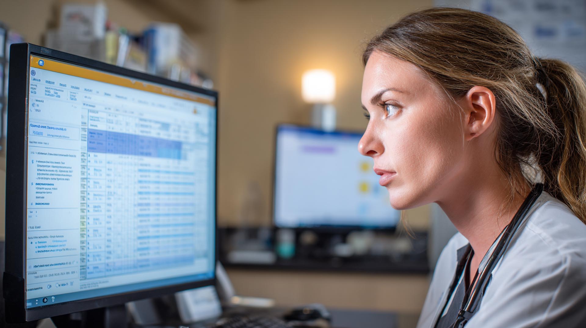 A nurse practitioner uses a clinical screening tool to assess a patient's risk for opioid misuse, a crucial step in safe prescribing from this CE Nursing course.