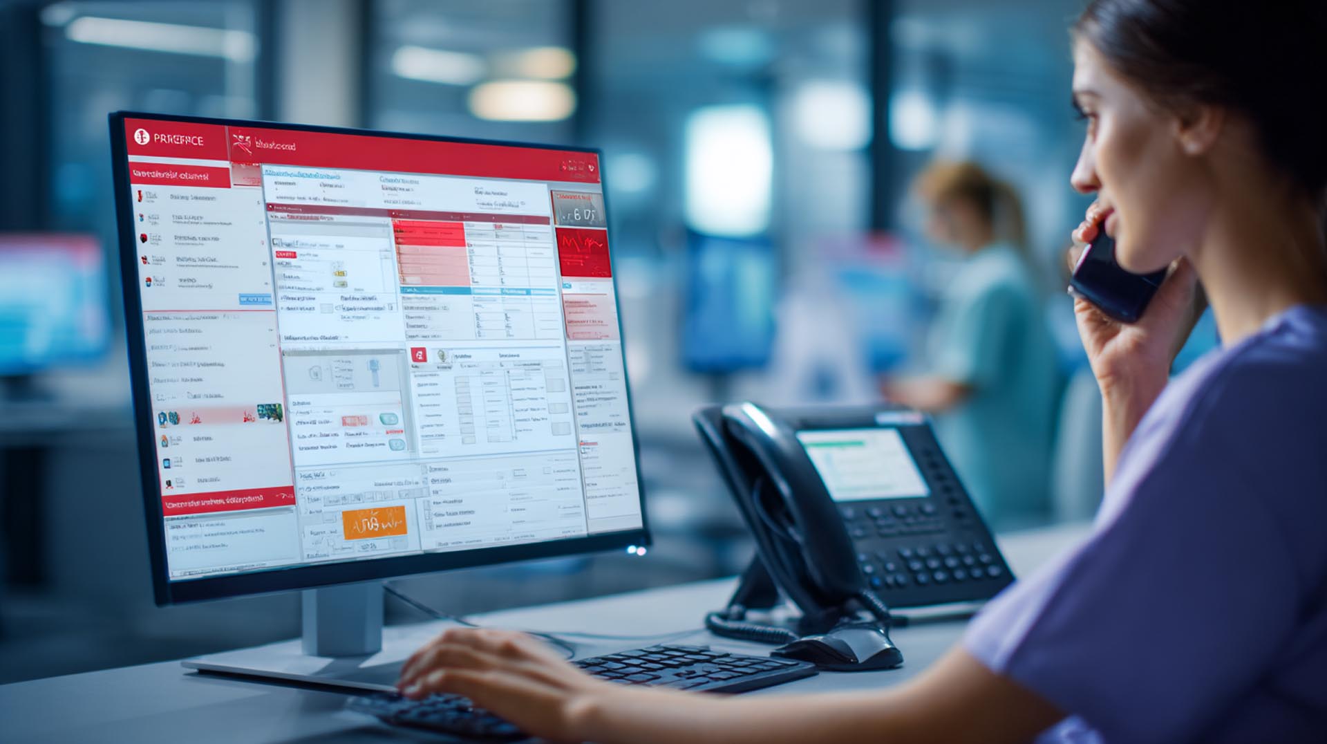 A nurse identifies a critical lab value on a computer screen and takes immediate action, a core competency from the Fluids and Electrolytes CE Nursing course.